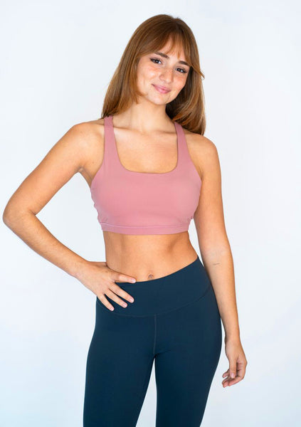 Move Cross Top Sports Bra Pink