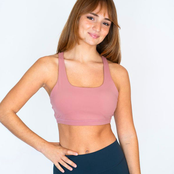 Move Cross Top Sports Bra Pink