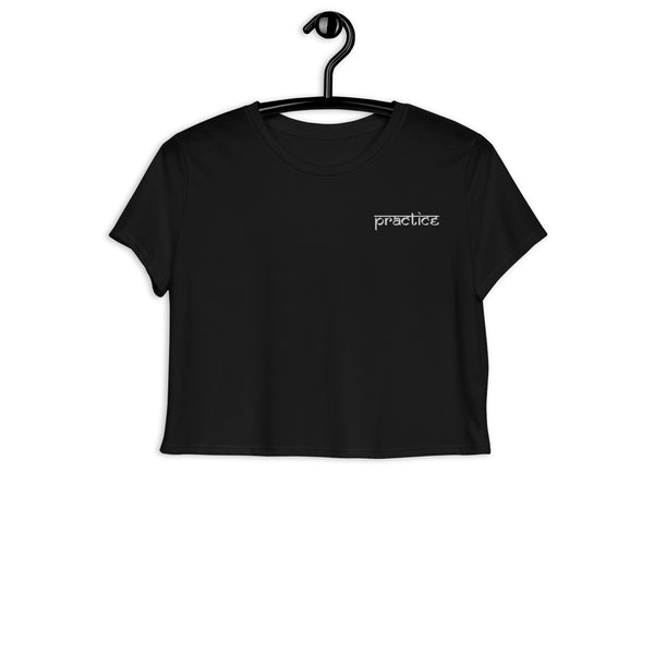 Practice - Embroidered Cotton Ladies Crop Tee