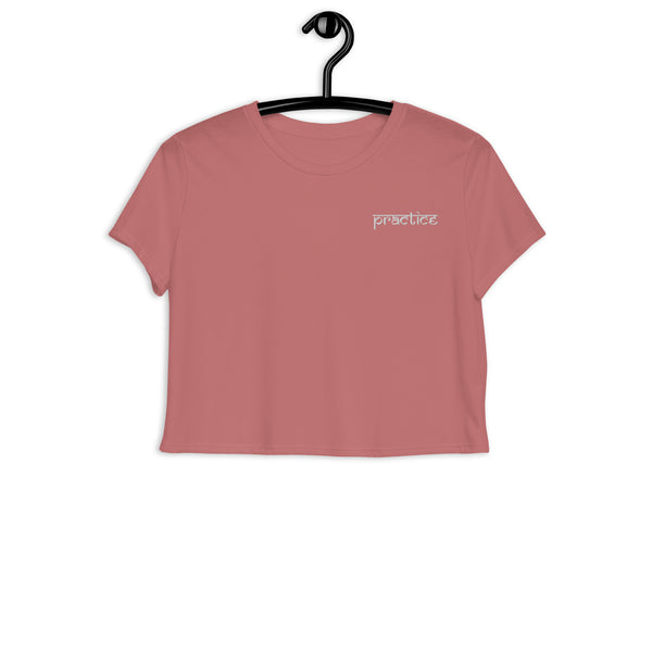 Practice - Embroidered Cotton Ladies Crop Tee